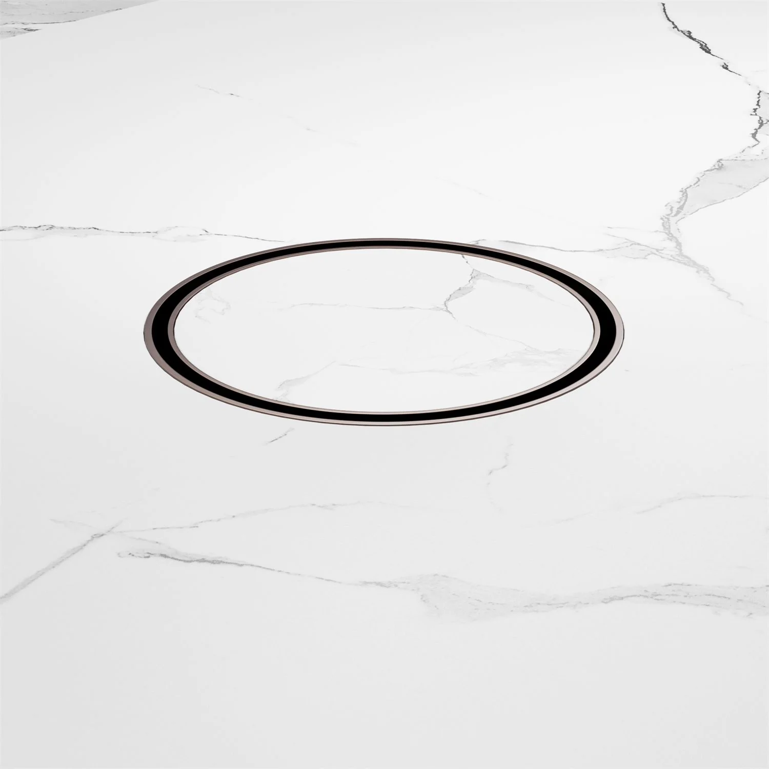 Nero 130mm Round Tile Insert Floor Waste 80mm Outlet - Brushed Bronze - Image 3