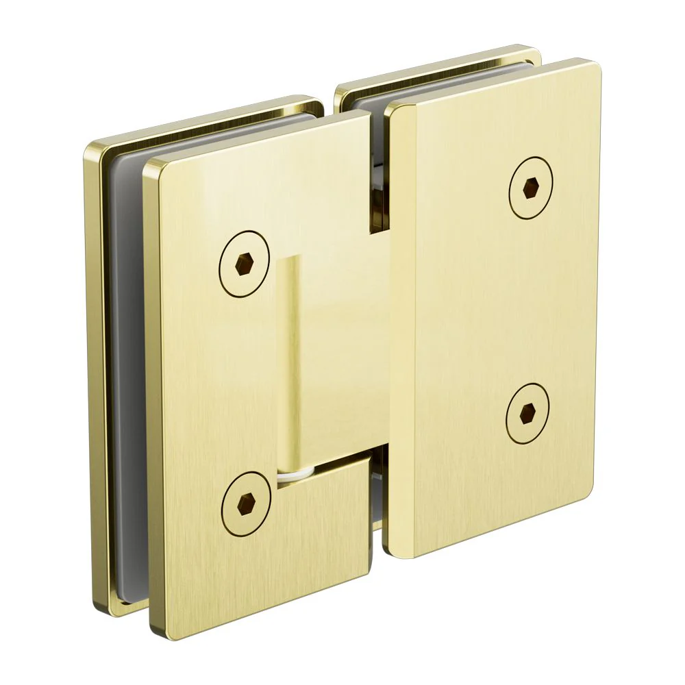 Nero 180 Degree Glass To Glass Shower Hinge 10mm Glass - Brushed Gold