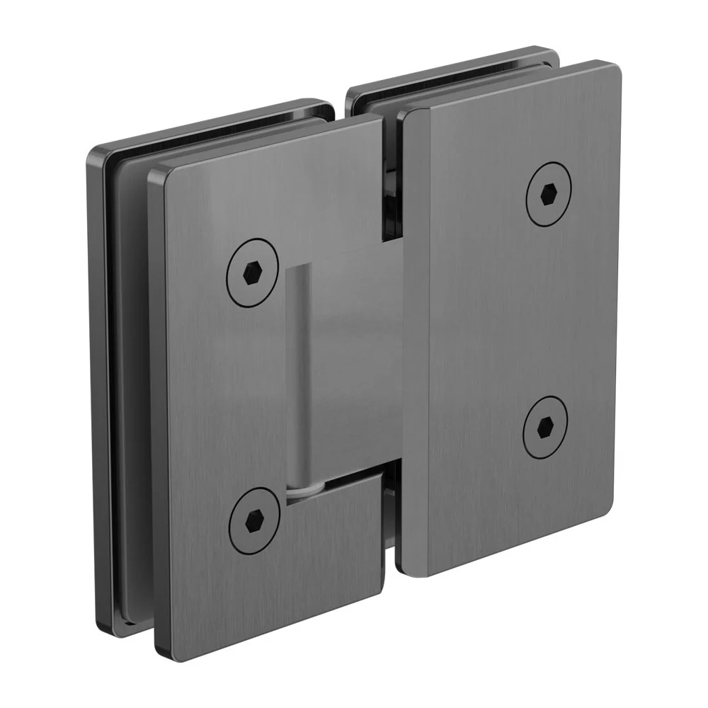 Nero 180 Degree Glass To Glass Shower Hinge 10mm Glass - Gun Metal