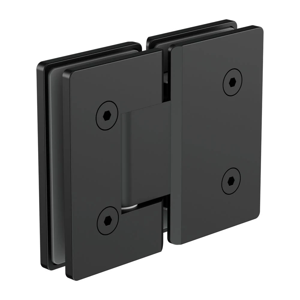 Nero 180 Degree Glass To Glass Shower Hinge 10mm Glass - Black Matte