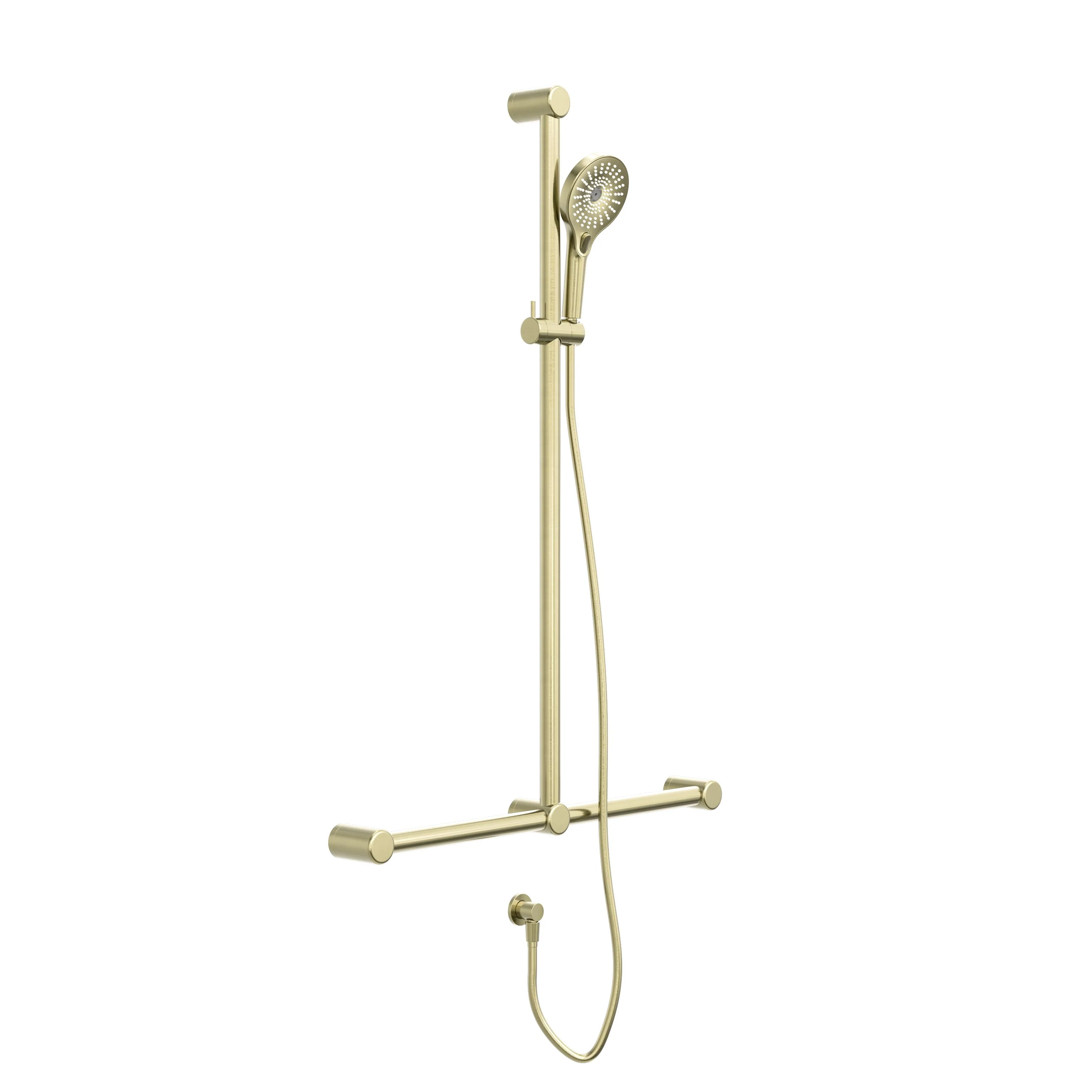 Nero 250mm Round Stainless Steel Shower Head - Brushed Gold - Image 11