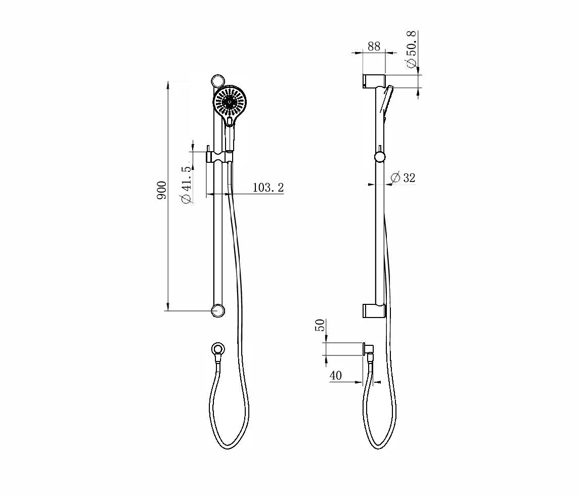 Nero 250mm Round Stainless Steel Shower Head - Brushed Gold - Image 14