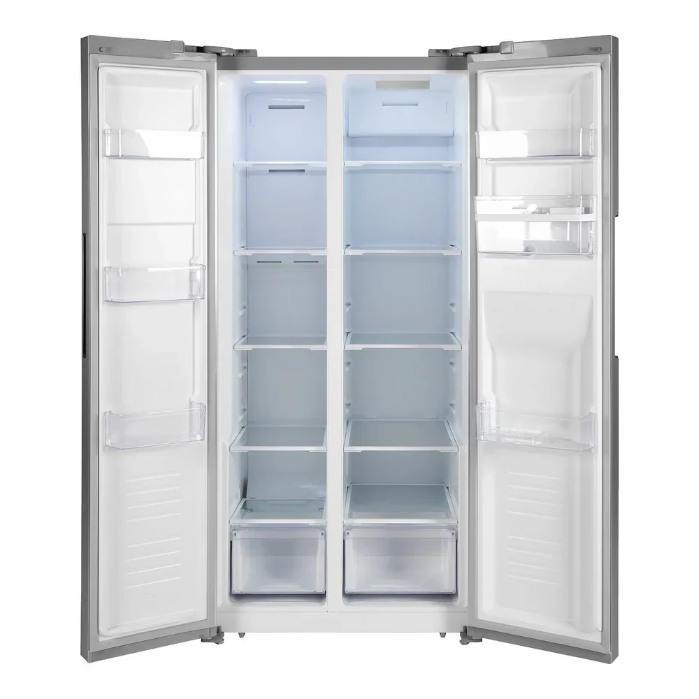 Omega 582L Side by Side Fridge Black Steel - Image 2