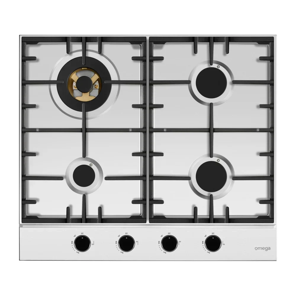 Omega 60cm Gas Cooktop - Stainless Steel - Image 5