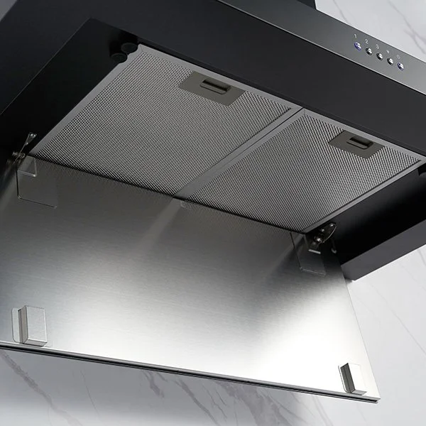 Omega 90cm Canopy Rangehood - Matte Black - Image 12