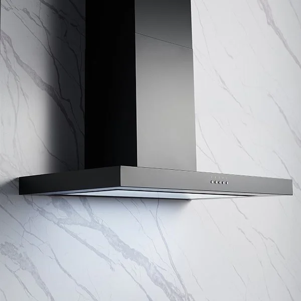 Omega 90cm Canopy Rangehood - Matte Black - Image 3