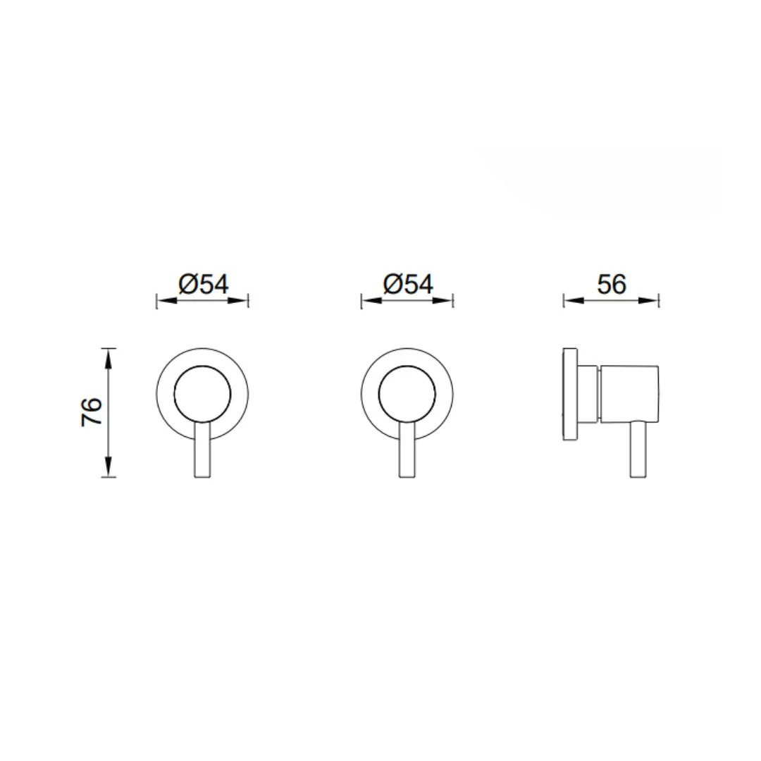 Abey Gareth Ashton Lucia Wall Top Assemblies - Black - Image 2