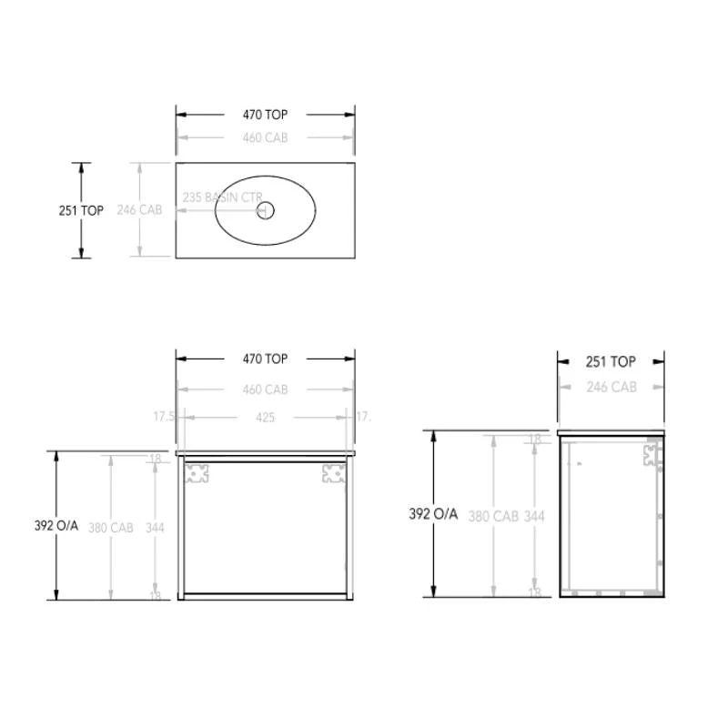 ADP Clifton Mini Wall Hung Vanity - Image 4