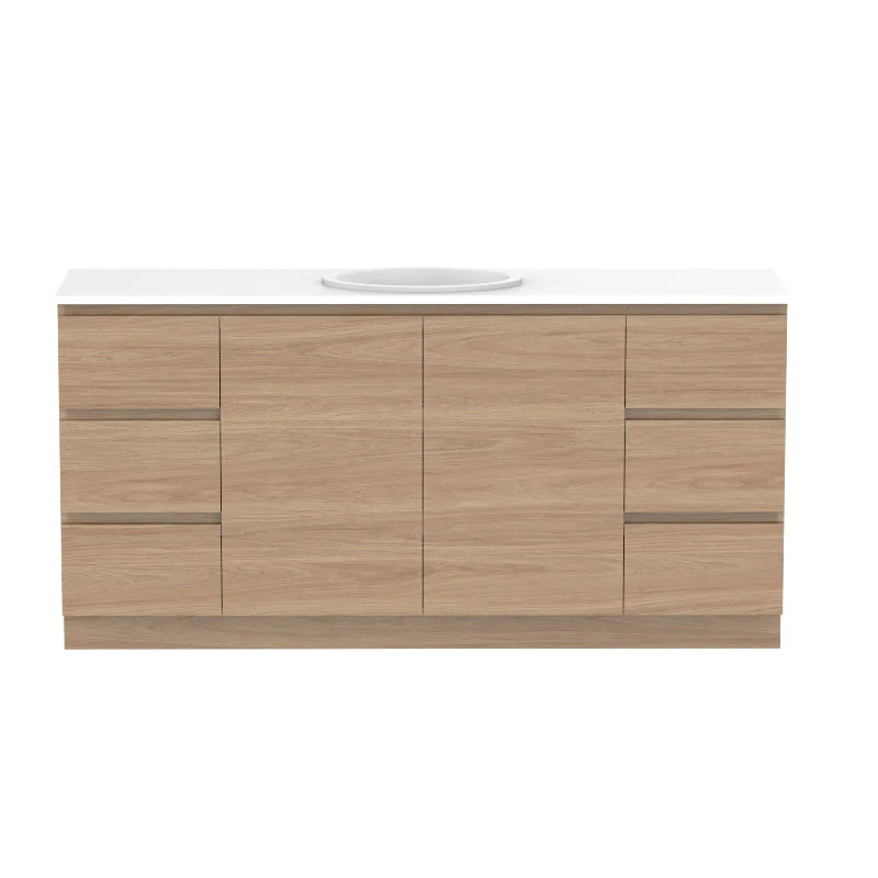 ADP Glacier Door & Drawer Trio Freestanding Vanity - Lite - Image 20