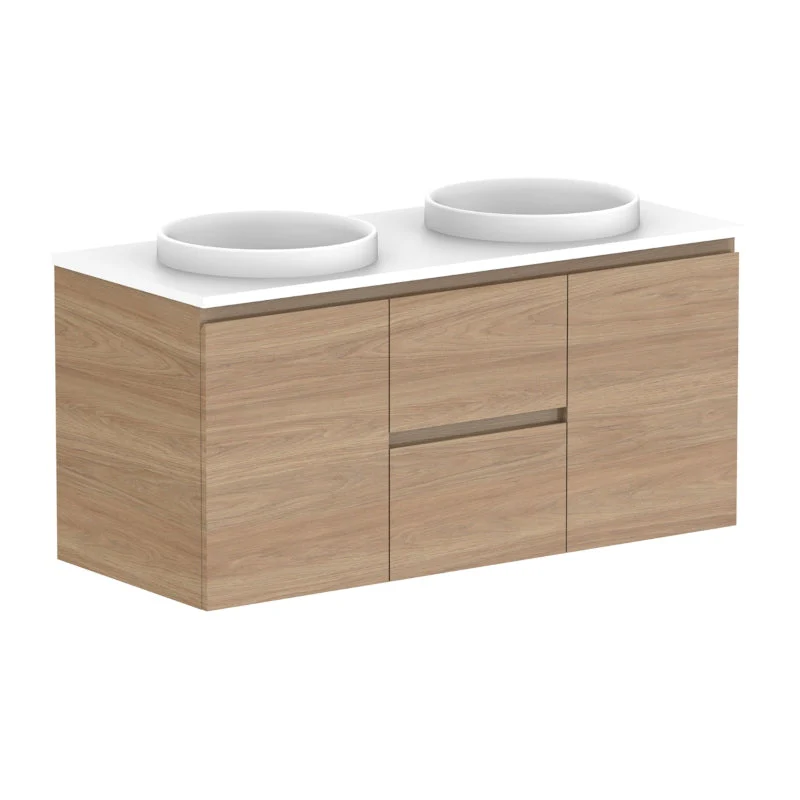 ADP Glacier Door & Drawer Twin Wall Hung Vanity - Lite - Image 21