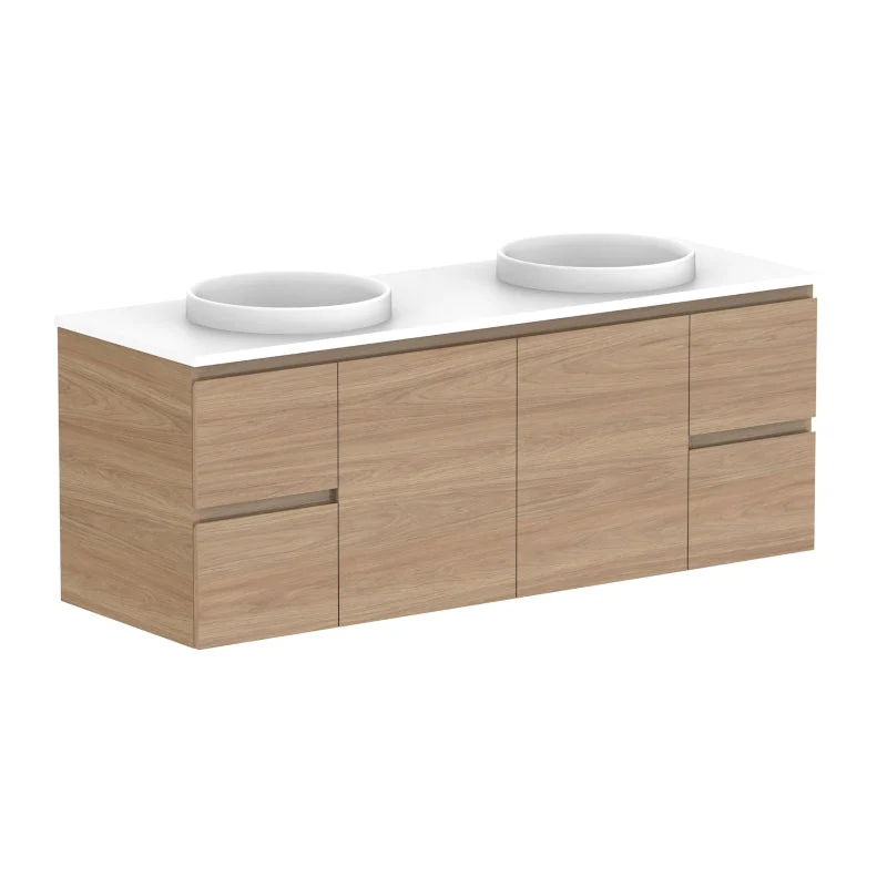 ADP Glacier Door & Drawer Twin Wall Hung Vanity - Lite - Image 25