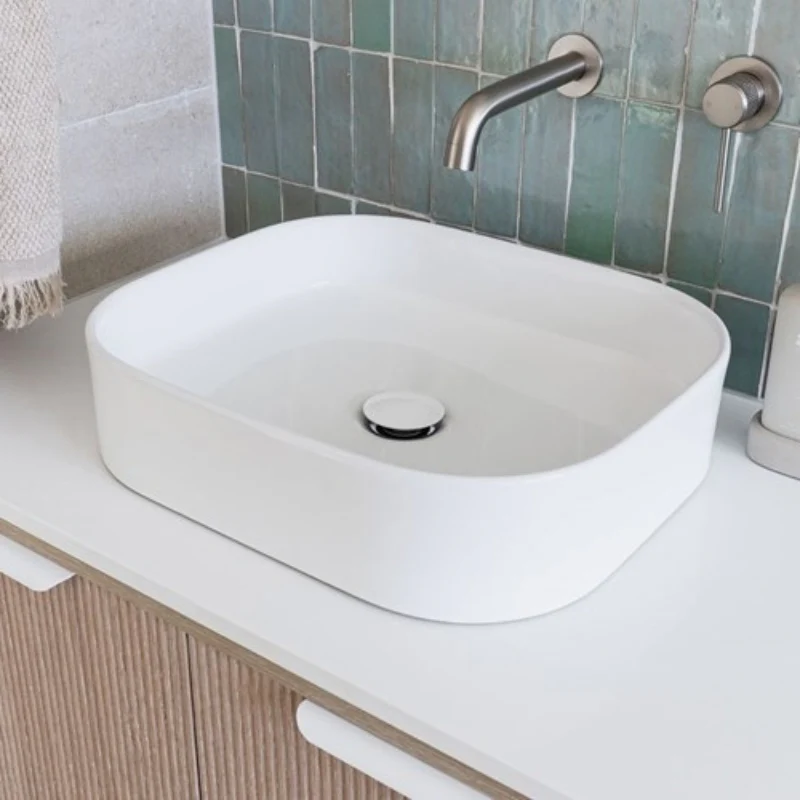 ADP Louie 450mm Ceramic Above Counter Basin - Matte White - Image 2