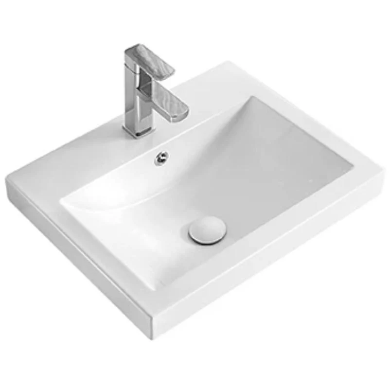 ADP Scoop Semi Inset Ceramic Basin - White Gloss - Image 2