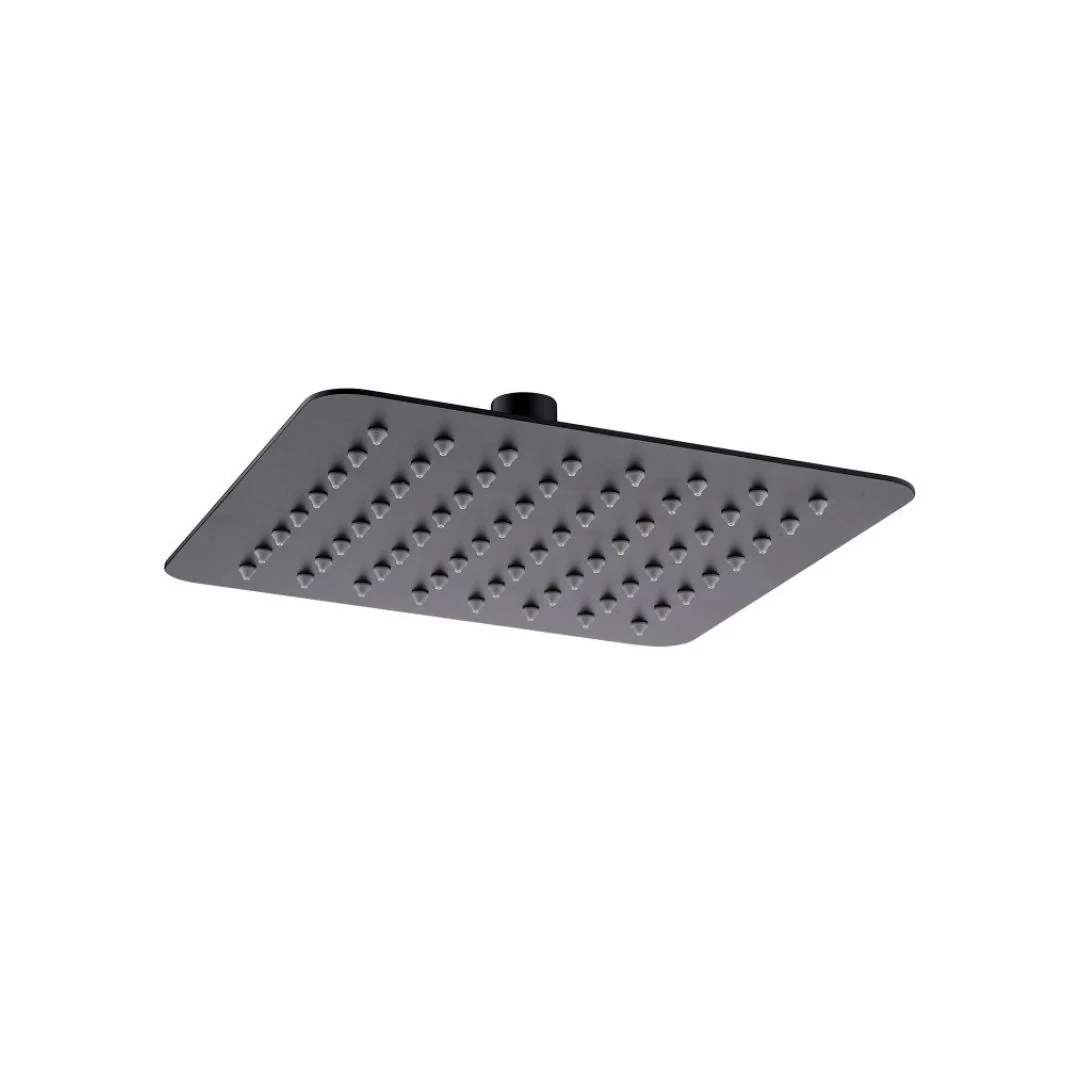 Aqua Perla 200mm Shower Head - Black
