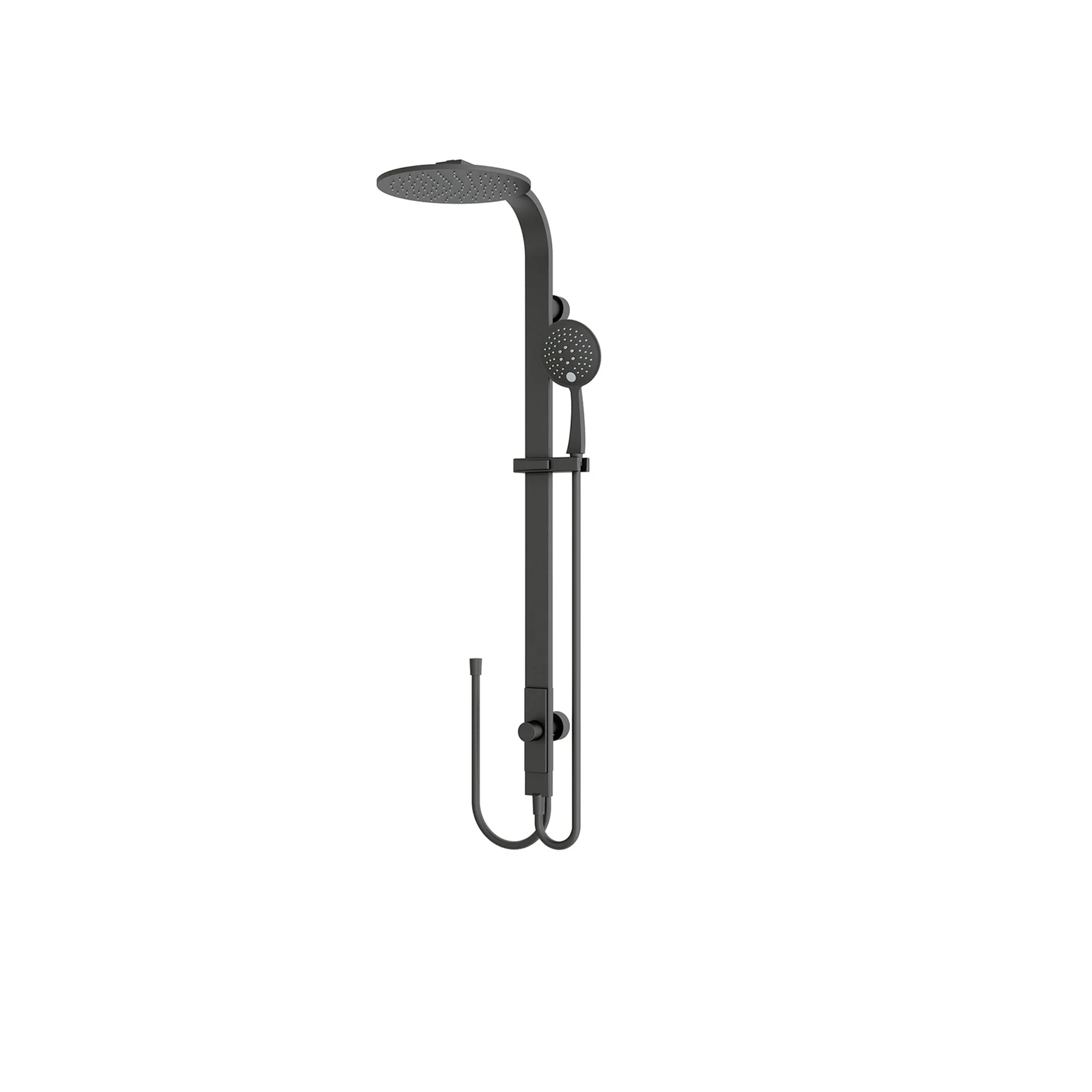 Nero Astra Rain Round Twin Shower Double Hose - Black Matte