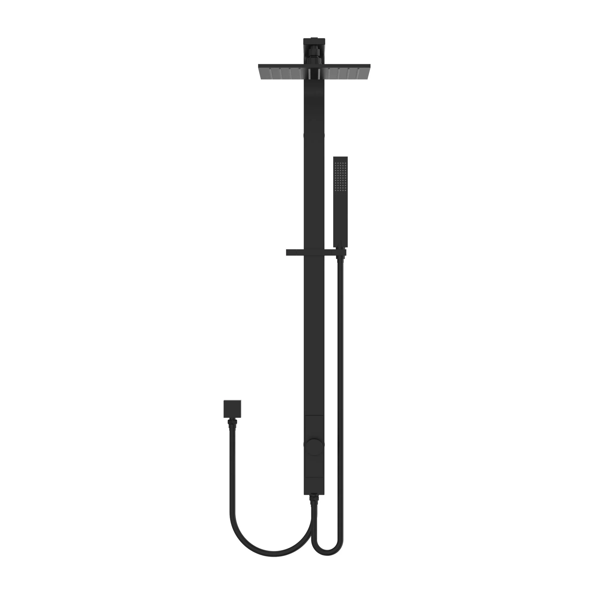 Nero Astra Rain Square Twin Shower Double Hose - Black Matte - Image 3