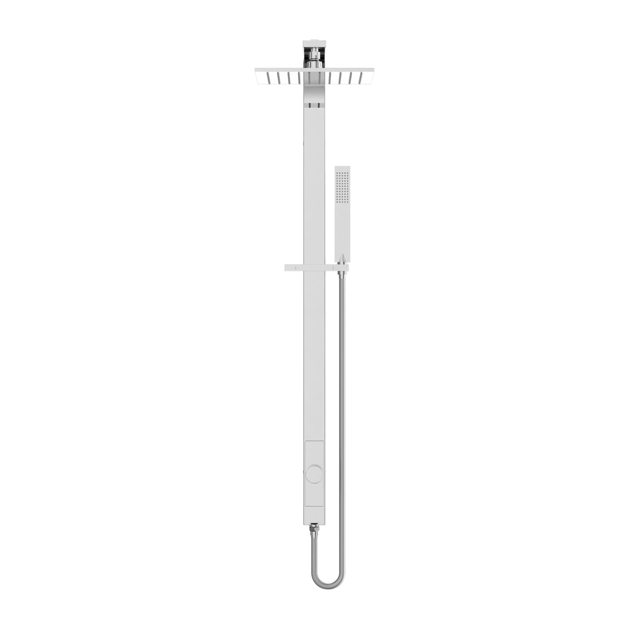 Nero Astra Rain Square Twin Shower Single Hose - Chrome - Image 3