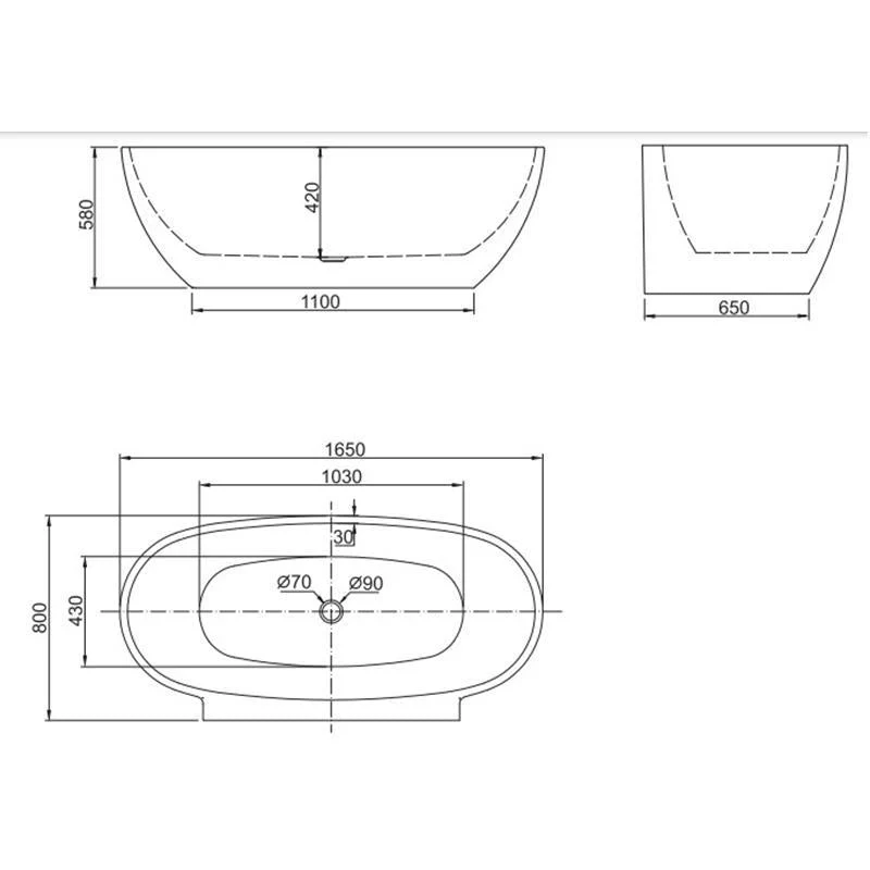 Belbagno Palermo Back to Wall Bath Tub - Image 7