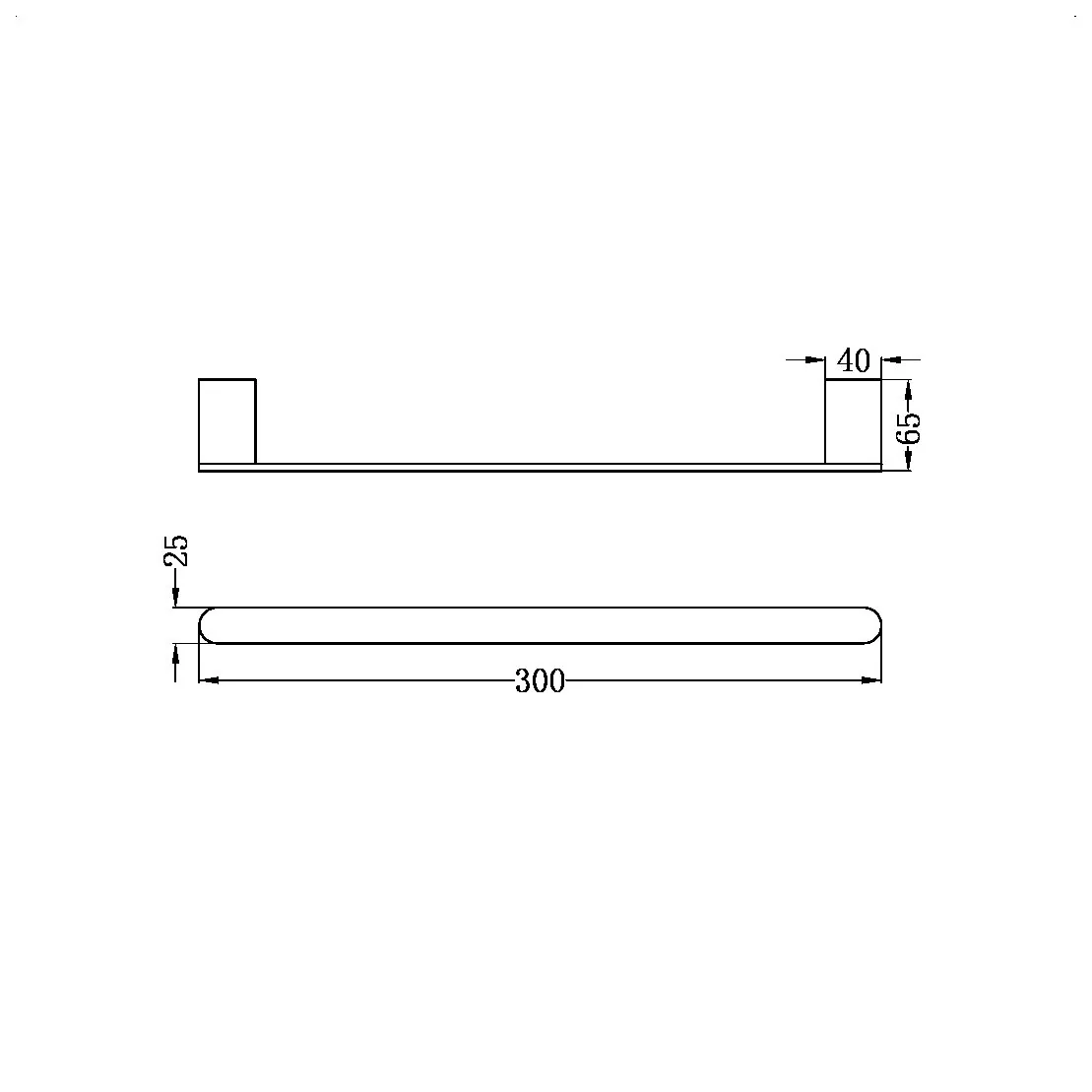 Nero Bianca Hand Towel Rail - Gun Metal - Image 4