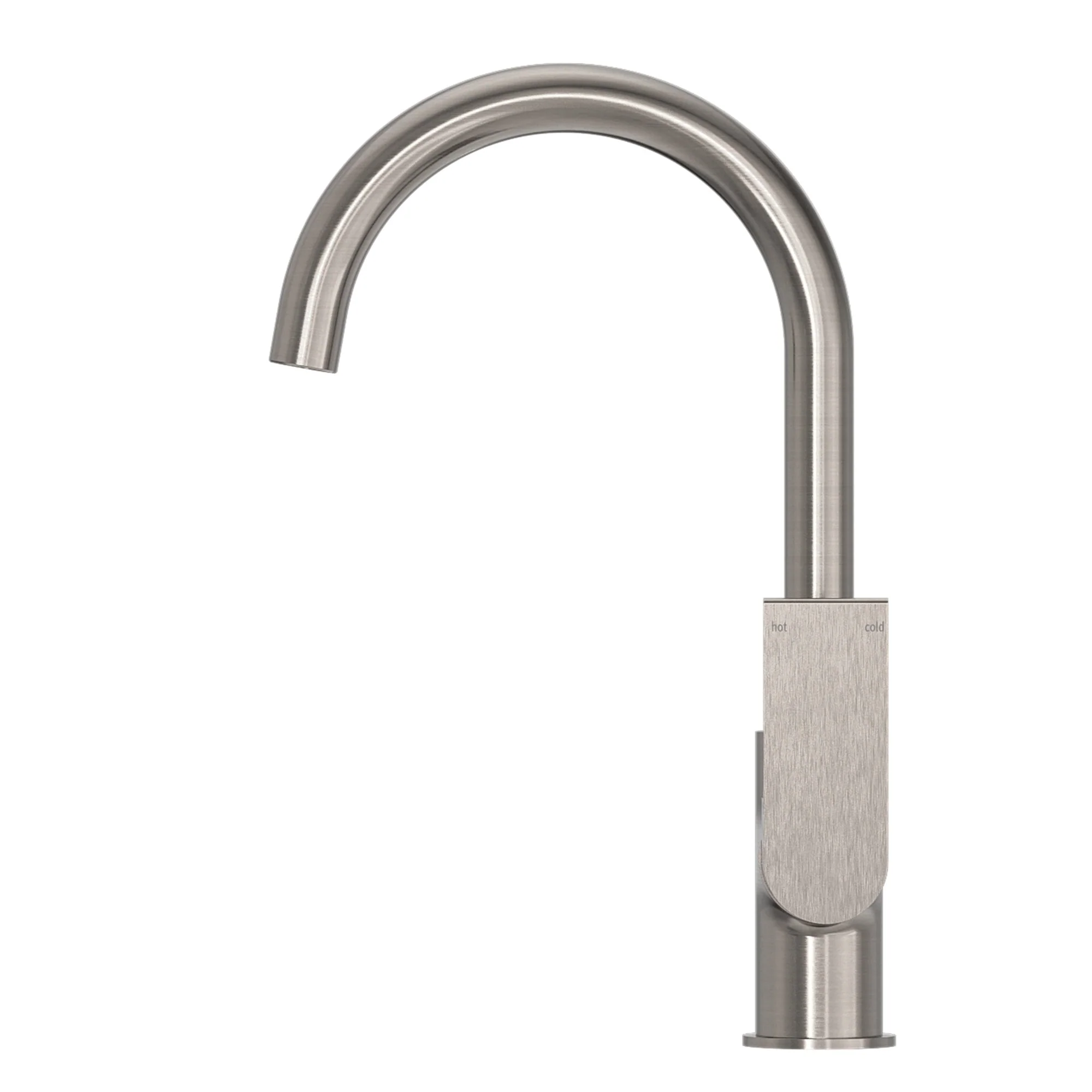 Nero Bianca Kitchen Mixer Gooseneck Spout - Brushed Nickel - Image 3
