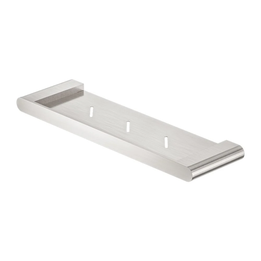 Nero Bianca Metal Shower Shelf - Brushed Nickel