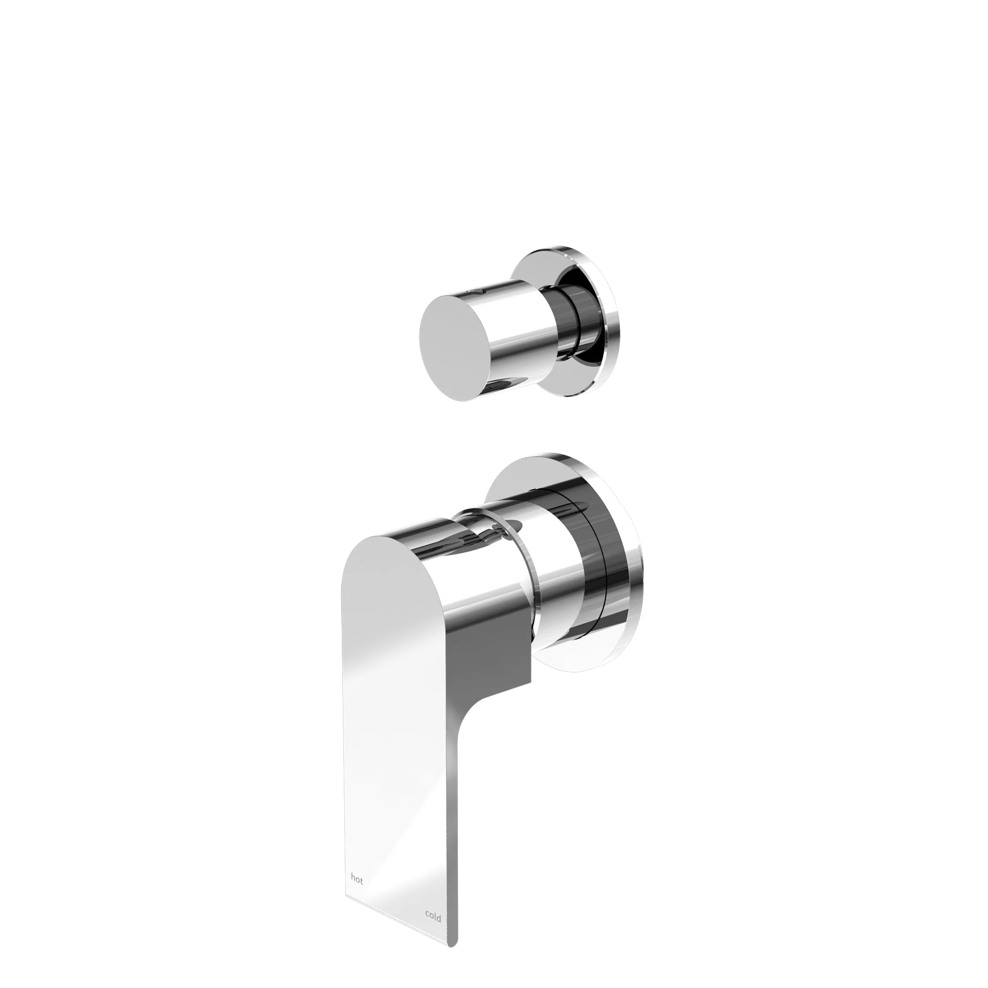 Nero Bianca Shower Mixer With Diverter Separate Back Plate - Chrome