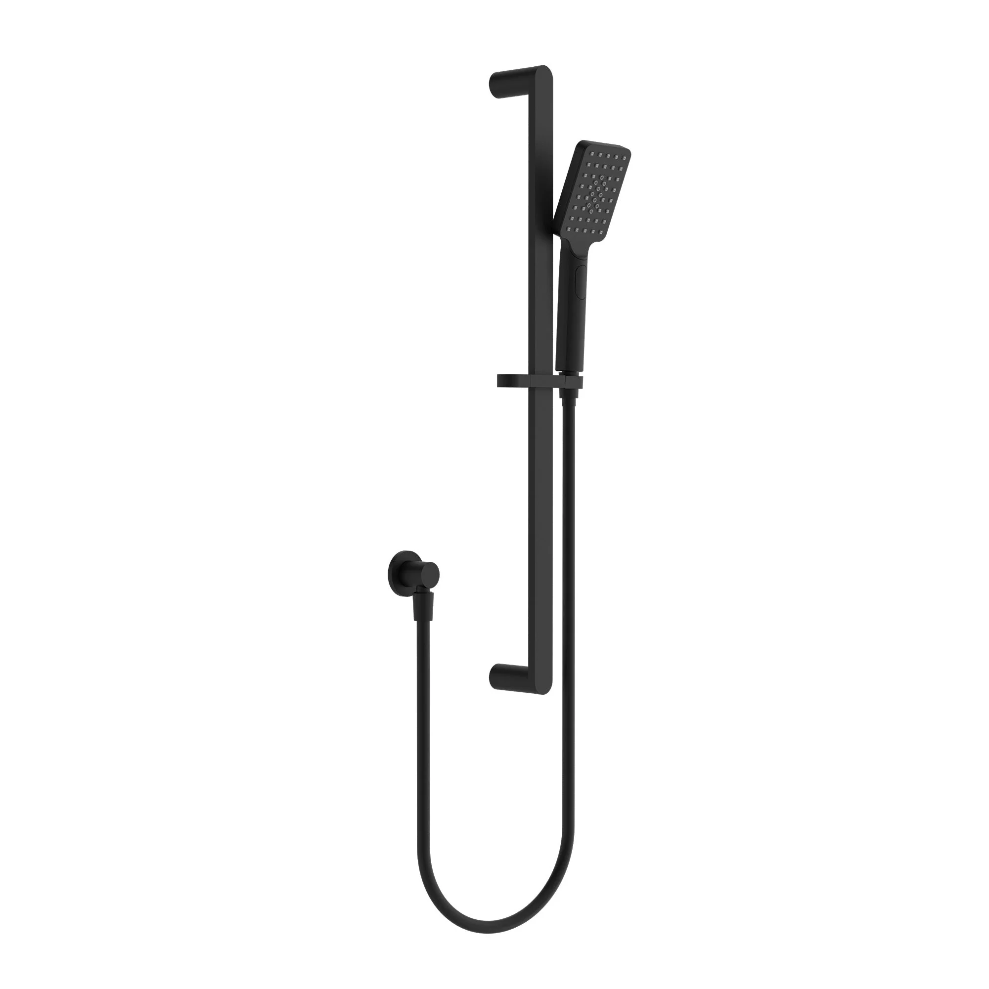 Nero Bianca Shower Rail - Black Matte