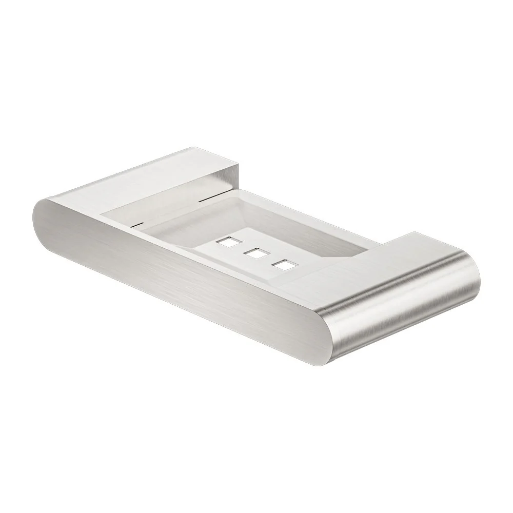 Nero Bianca Soap Dish Holder - Brushed Nickel