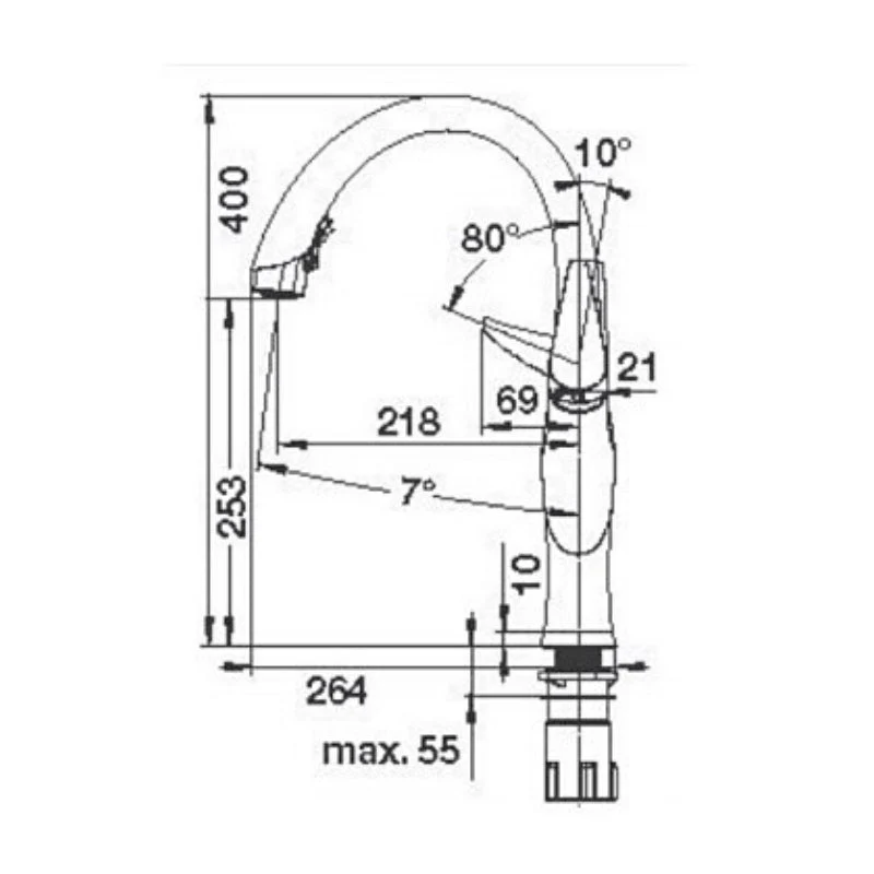 Blanco ARTONA-S High Arch Pull Down Mixer Tap - Chrome - Image 2