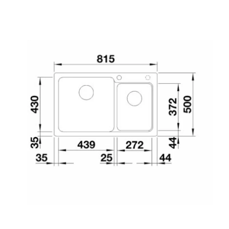 Blanco Naya 8 Double Bowl Inset Sink - Anthracite - Image 2