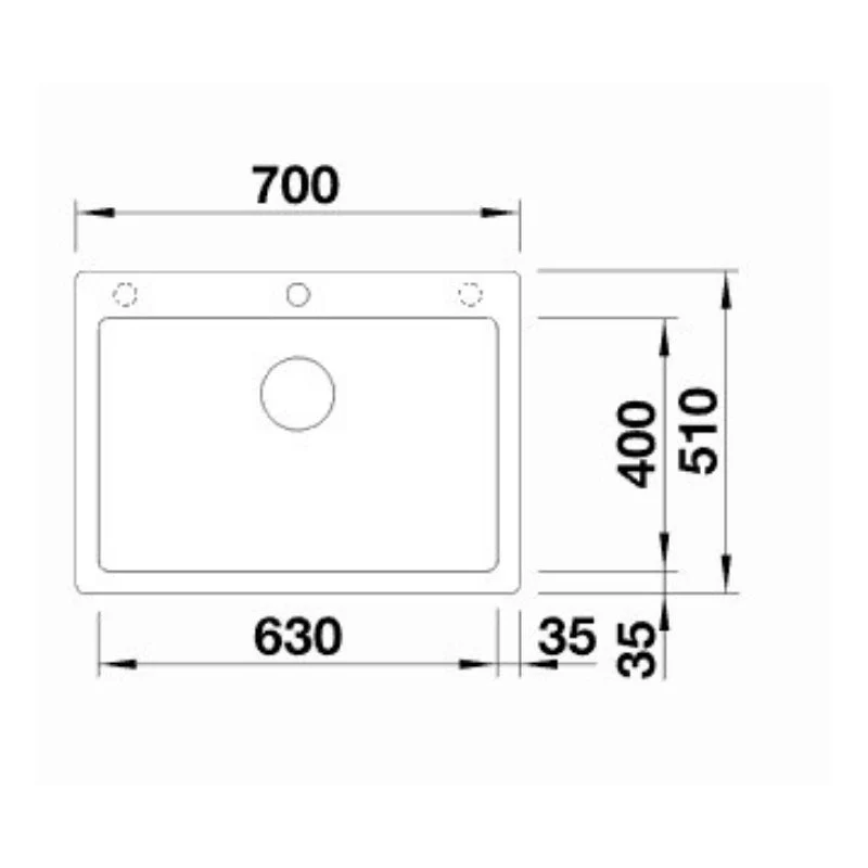Blanco PLEON 8 Single Bowl Inset Sink - White - Image 2
