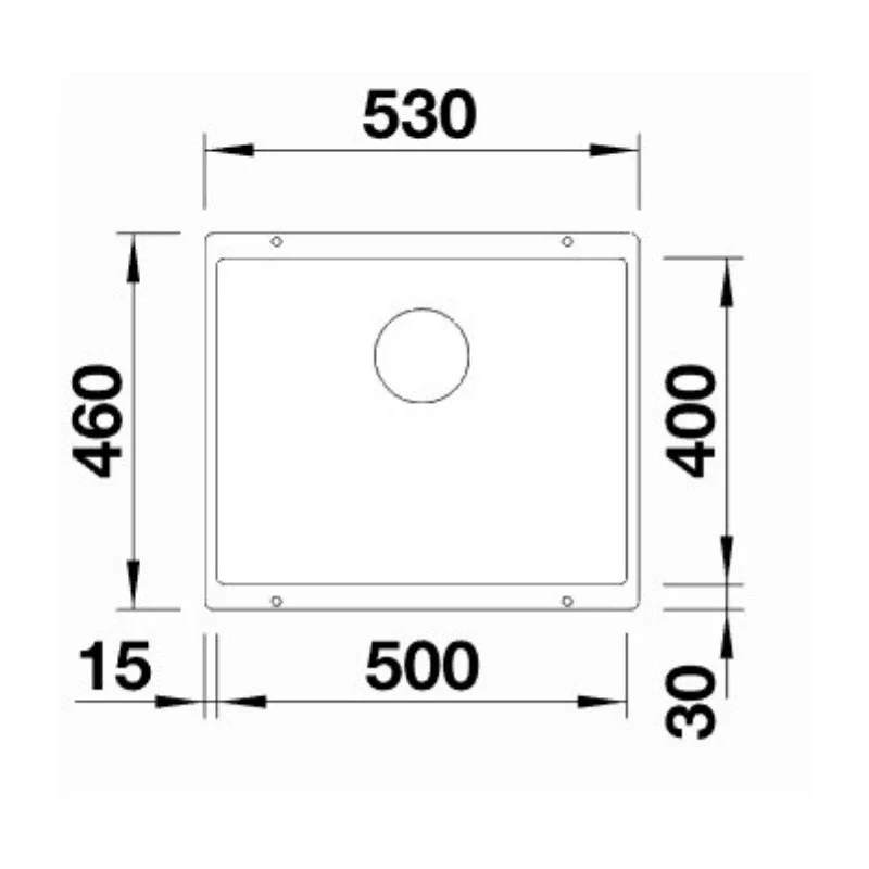 Blanco SUBLINE 500-U Single Bowl Undermount Sink - Anthracite - Image 2
