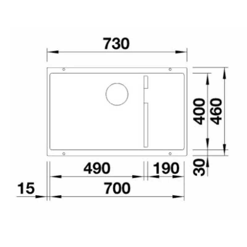 Blanco SUBLINE 700-U LEVEL Single Bowl Undermount Sink - Rock Grey - Image 2