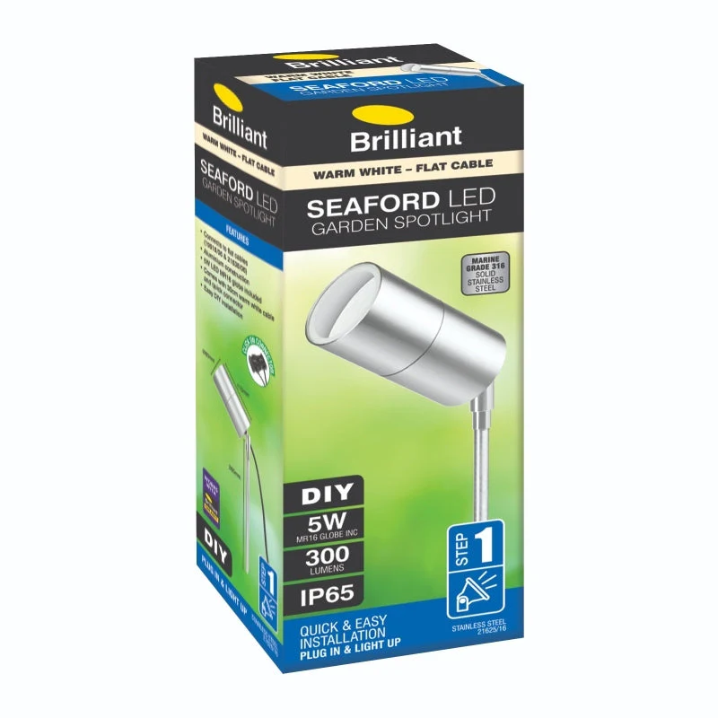 Brilliant Seaford LED Garden Spotlight - Stainless Steel 316 - Image 5
