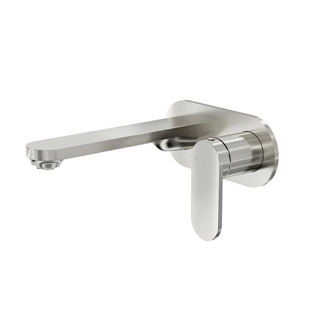 Linsol Capo 1-Plate Wall Basin or Bath Mixer Trim Kit - Brushed Nickel