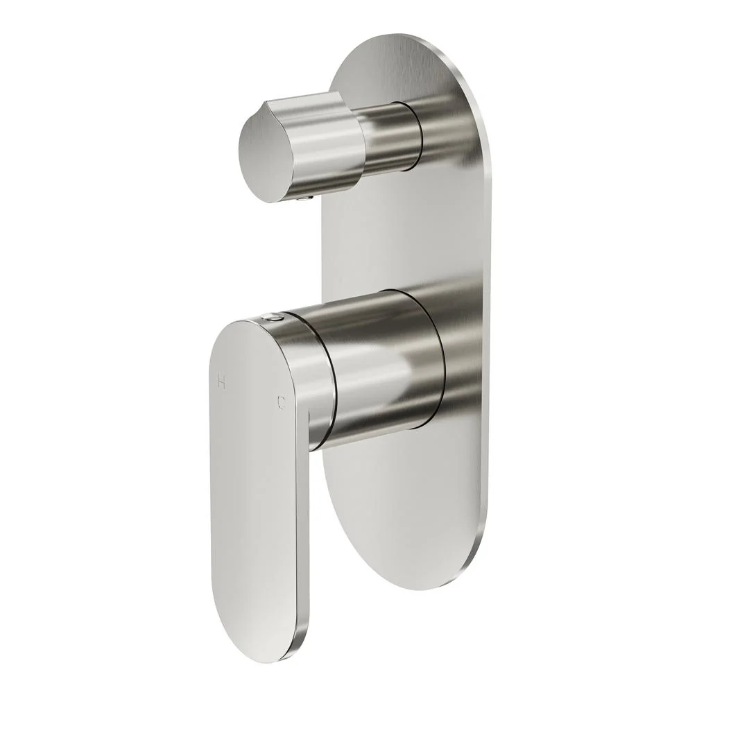Linsol Capo 1-Plate Wall Mixer with Divertor Trim Kit - Brushed Nickel