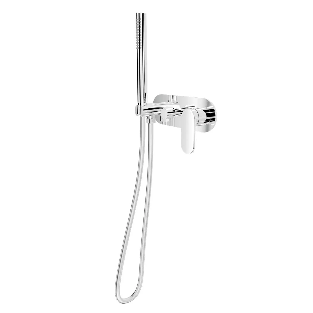 Linsol Capo 1-Plate Wall Mixer with Hand Shower Trim Kit - Chrome