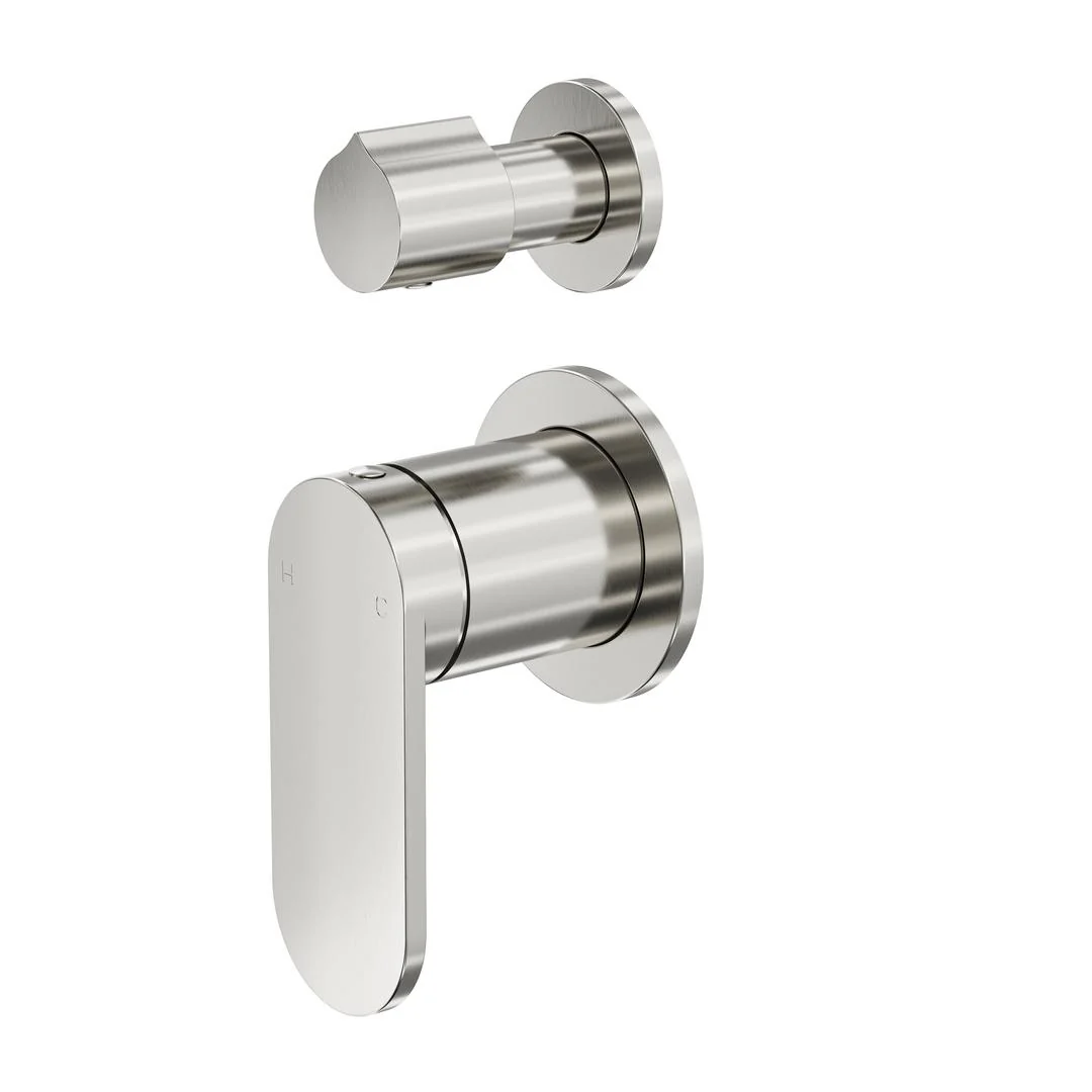 Linsol Capo 2-Plate Wall Mixer with Divertor - Brushed Nickel