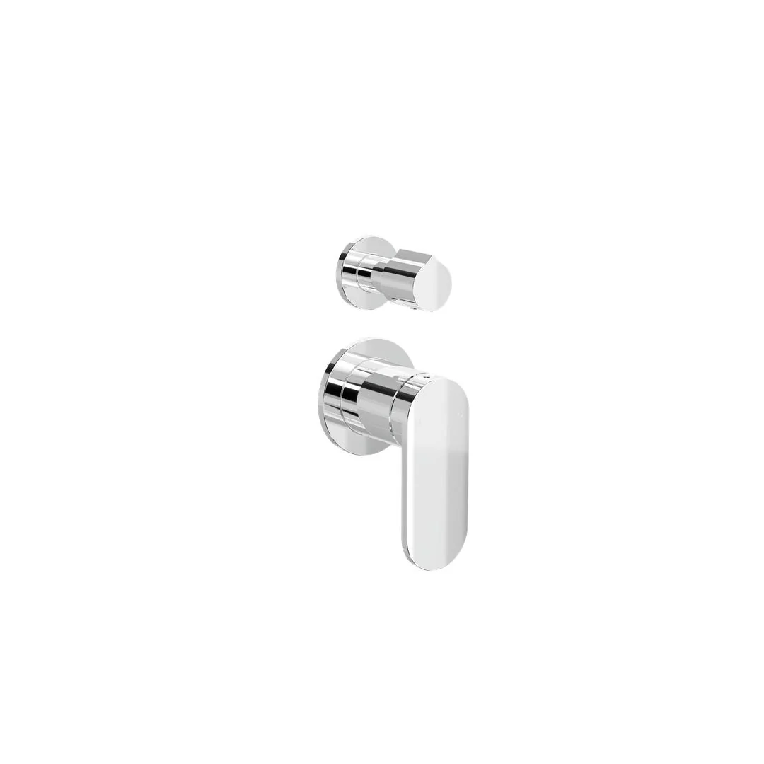 Linsol Capo 2-Plate Wall Mixer with Divertor Trim Kit - Chrome - Image 3