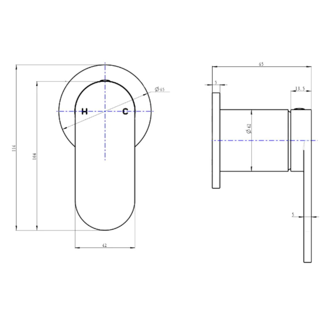 Linsol Capo Wall Mixer Trim Kit - Brushed Nickel - Image 3