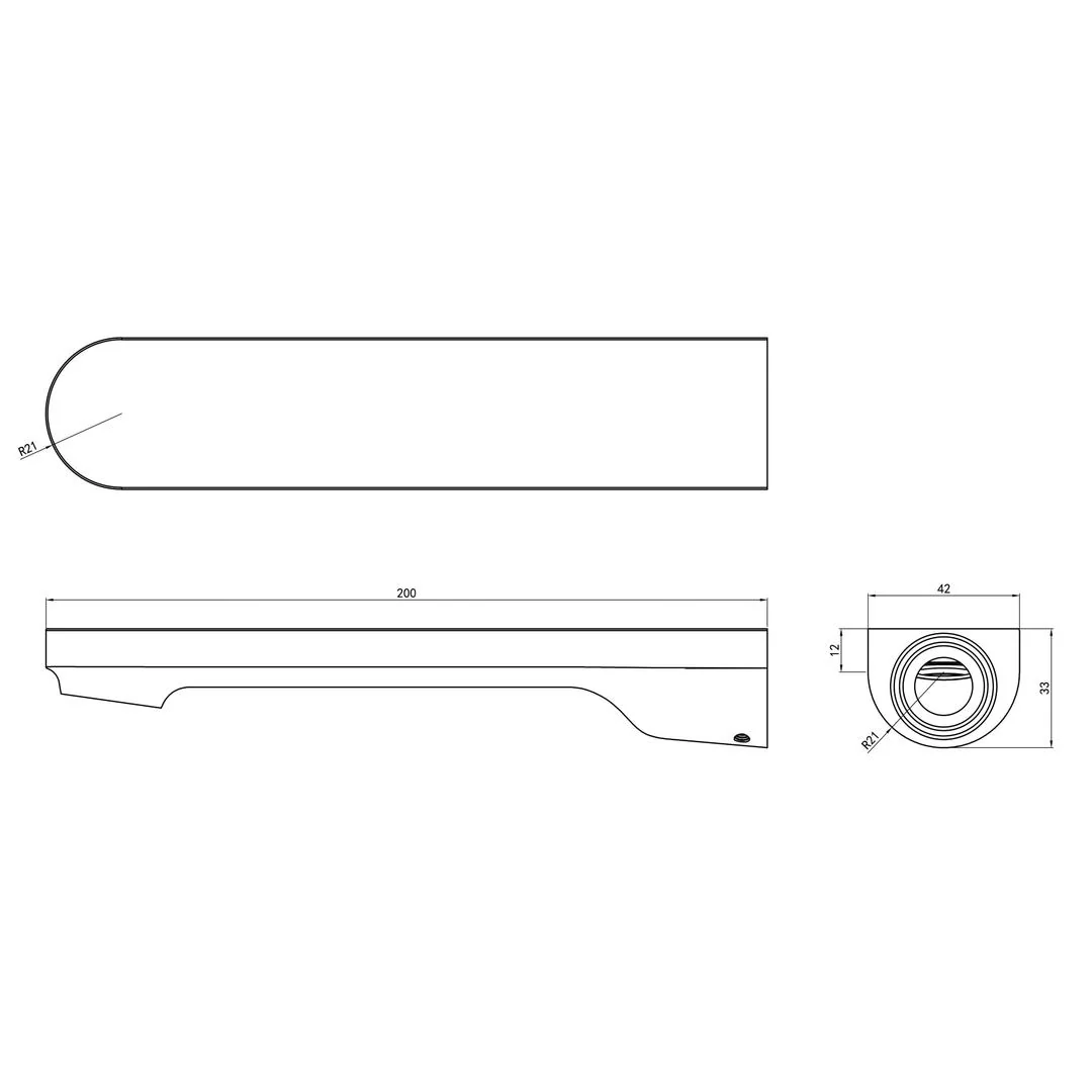Linsol Capo Wall Mount Basin or Bath Spout - Brushed Nickel - Image 2