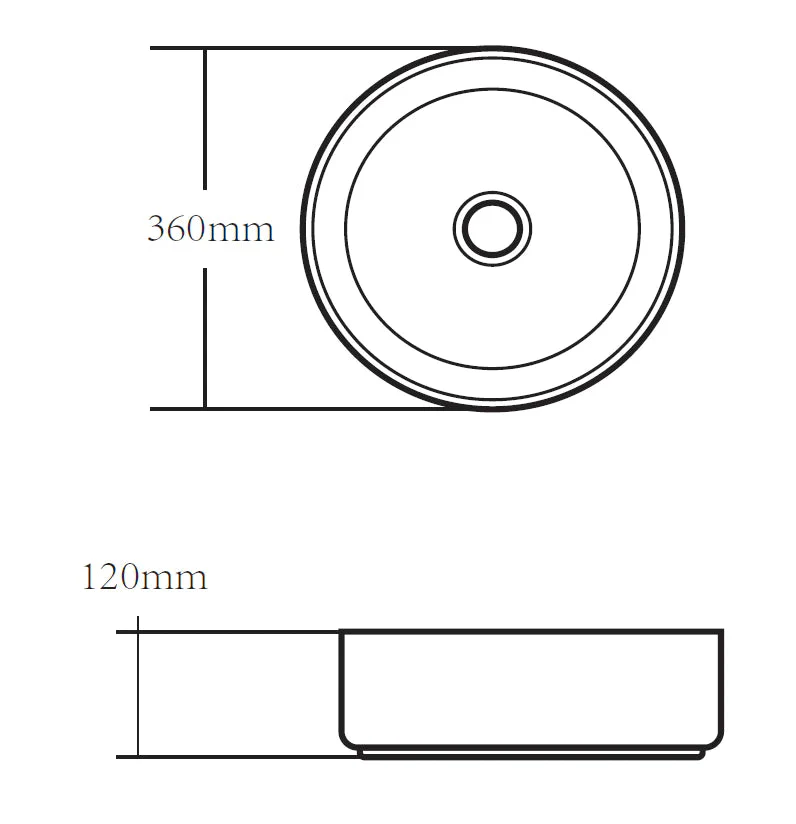 Capri 360mm Circle - White Matte - Image 3