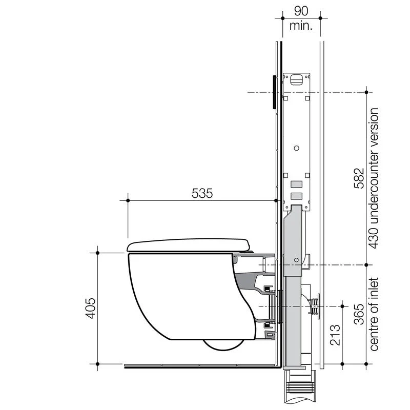Caroma Contura II Cleanflush Wall Hung Invisi Series II Suite - White Matte - Image 3