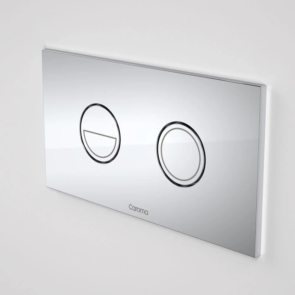 Caroma Invisi Series II Round Dual Flush Plate & Buttons (Metal) - Chrome