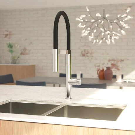 Caroma Liano II Pull Down Kitchen Sink Mixer Lead Free - Black Matte - Image 5