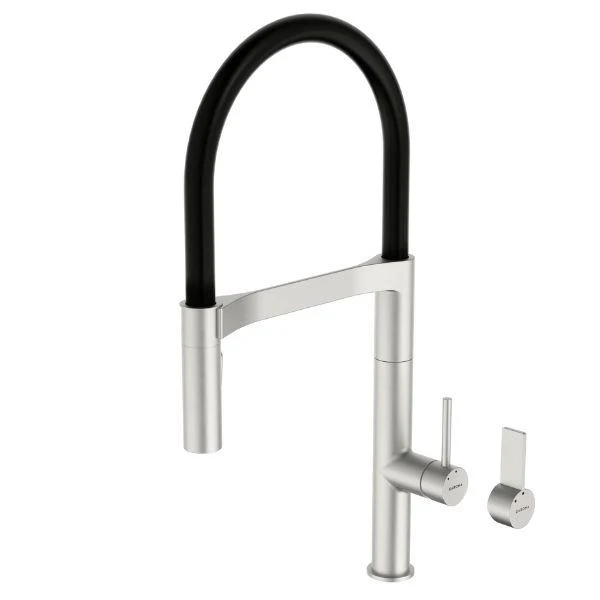 Caroma Liano II Pull Down Kitchen Sink Mixer - Brushed Nickel - Image 3