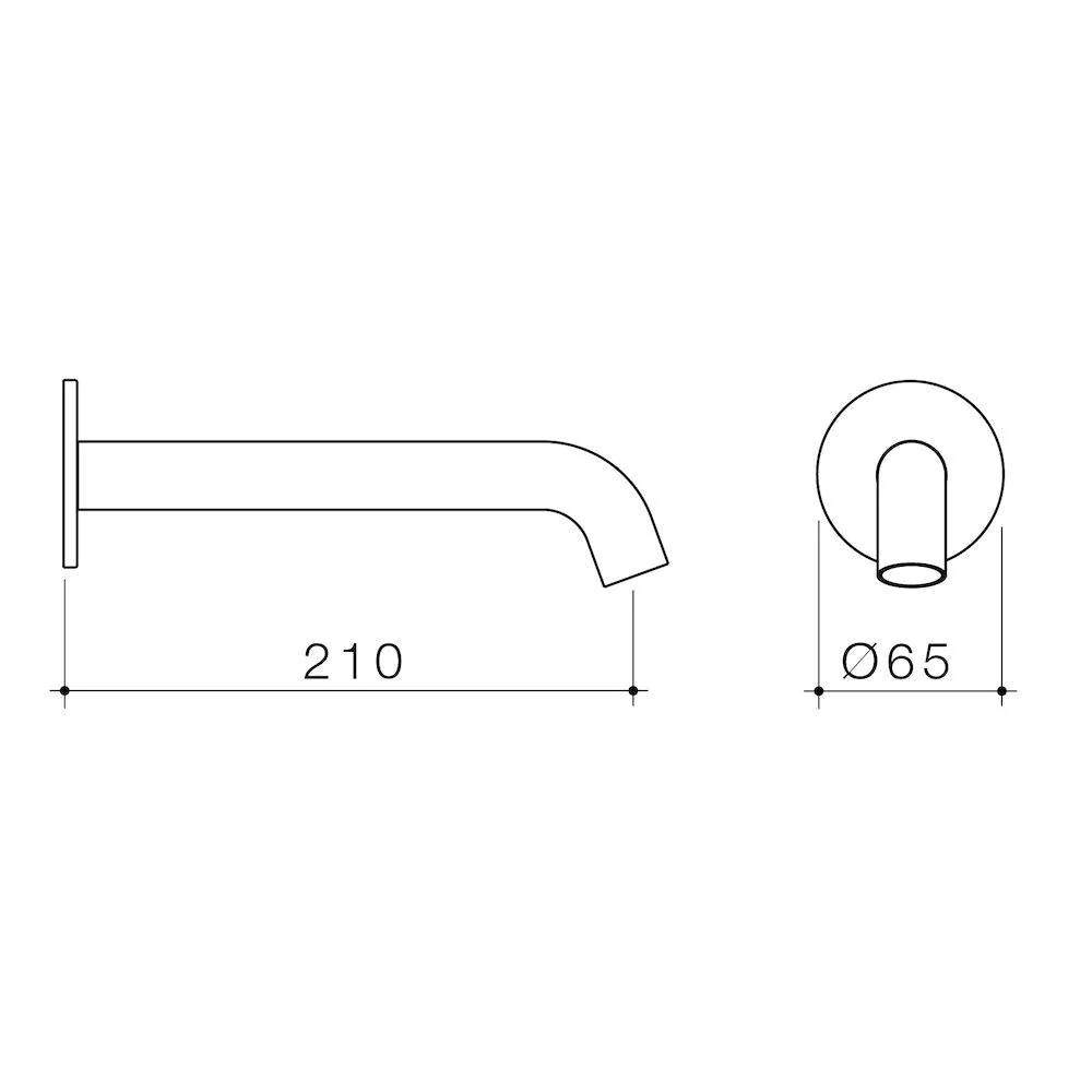 Caroma Liano II Basin/Bath Outlet - Gun Metal - Image 3