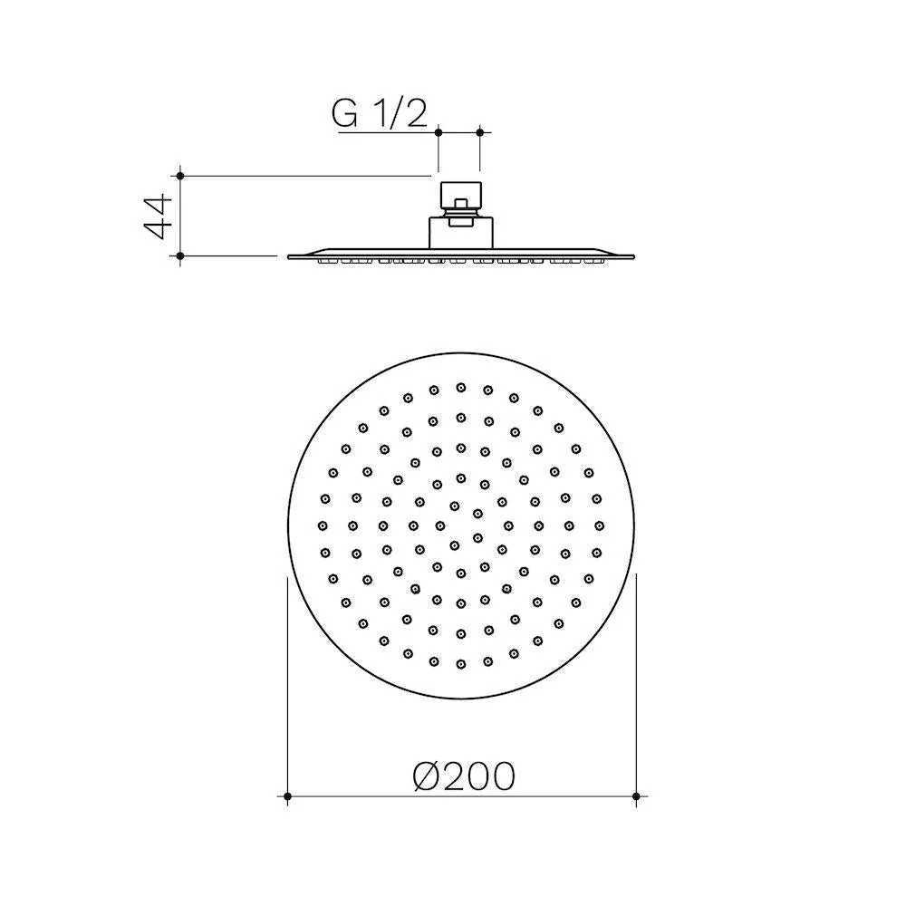 Caroma Urbane II 200mm Round Rain Shower - Gun Metal - Image 2