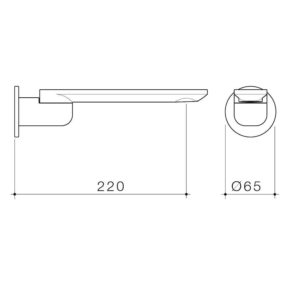 Caroma Urbane II 220mm Bath Swivel Outlet Round Plate - Brushed Nickel - Image 3