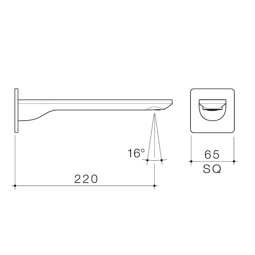 Caroma Urbane II Basin/Bath Outlet Square Plate - Brushed Nickel - Image 4
